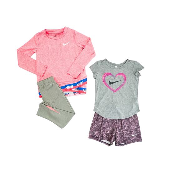 Nike Girls 7pc Athletic wear Bundle - Sizes 3T/4T Dri-Fit - Picture 5 of 6